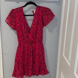 Pink and blue floral dress